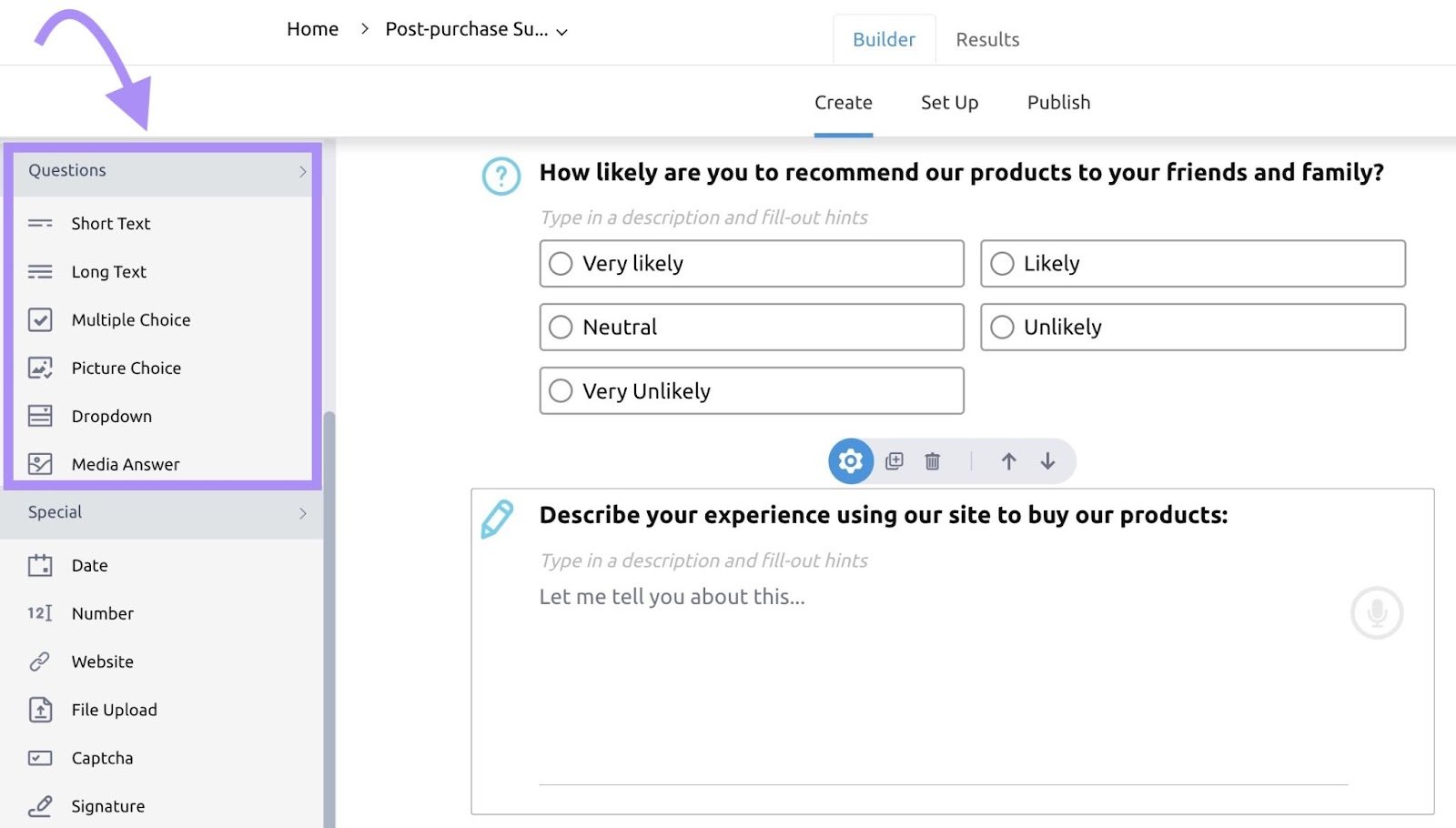 A drag-and-drop form builder in Lead Generation Forms