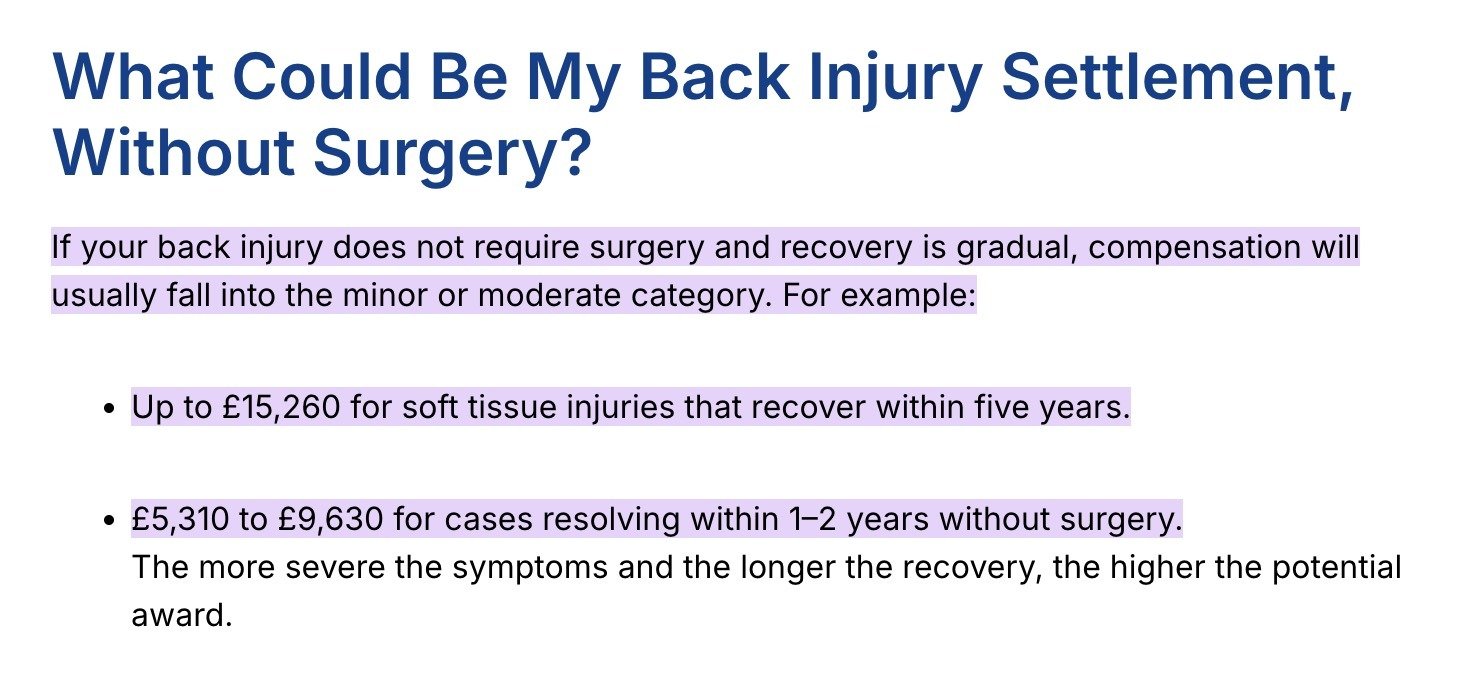 A section of a blog post that has been used as a PAA answer on Google.