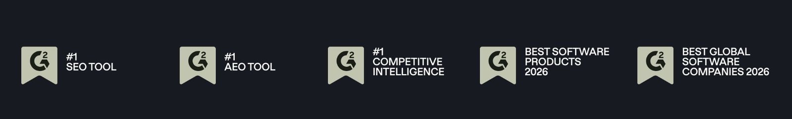 A landing page by Semrush displaying prominent awards and accolades.