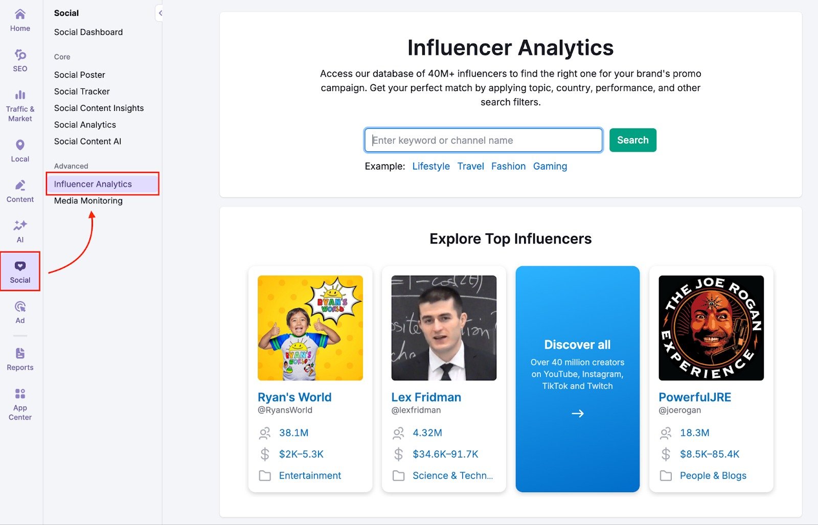 Influencer Analytics image 1